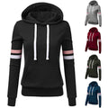 Woman hoodie Sweatshirts ladies women's hoodies Stripe Long Sleeve Blouse Pocket Pullover Tops Shirt